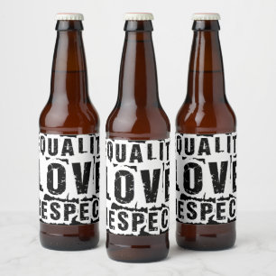 Etiqueta Para Botella De Cerveza Mes del orgullo de amor y respeto por la igualdad