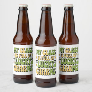 Etiqueta Para Botella De Cerveza Mi Clase Está Llena De Profesora De San Patricio D