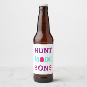 Etiqueta Para Botella De Cerveza Modo De Caza En Cita Graciosa Feliz Domingo De Pas