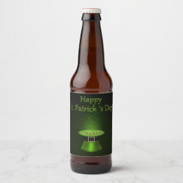 Etiqueta Para Botella De Cerveza Monedas de Gorra del Día de San Patricio - Etiquet