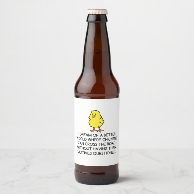 ETIQUETA PARA BOTELLA DE CERVEZA MOTIVOS DE CHICKEN (Anverso)