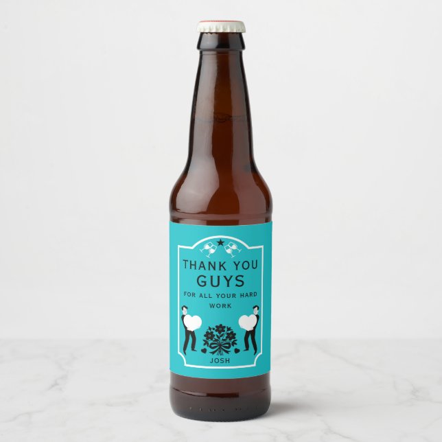 Etiqueta Para Botella De Cerveza Muchas Gracias (Anverso)