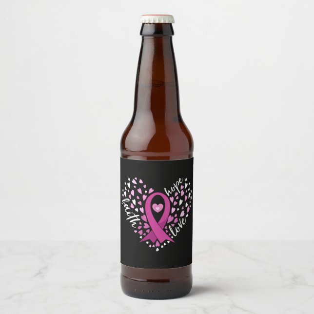 Etiqueta Para Botella De Cerveza Mujeres Fe Esperanza Amor Dolor de Conciencia sobr (Anverso)
