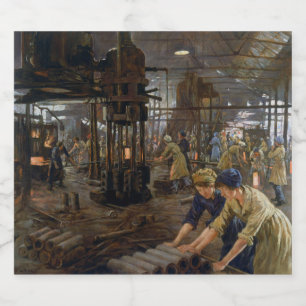 Etiqueta Para Botella De Cerveza Mujeres trabajando en una fábrica de municiones en