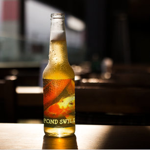 Etiqueta Para Botella De Cerveza Naranja Carp Pond Swill