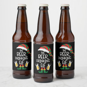 Etiqueta Para Botella De Cerveza Navidades de cerveza Elf Funny Typography Holiday