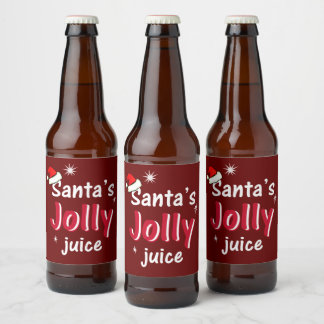 Etiqueta Para Botella De Cerveza Navidades de jugo de julio de Santa María vitorean