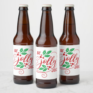 Etiqueta Para Botella De Cerveza Navidades De Jugo De Ser Jolly Alegran Botella De 