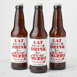 Etiqueta Para Botella De Cerveza Navidades divertidos beben cerveza se mora casa br