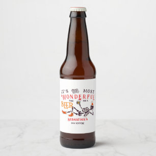 Etiqueta Para Botella De Cerveza Navidades Julio Skeleton Summer Ween Cumpleaños