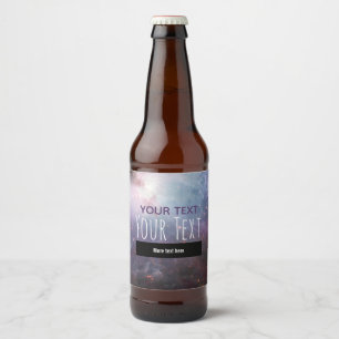 Etiqueta Para Botella De Cerveza Nebulosa Orión Astronomía azul Rosa violeta cielo