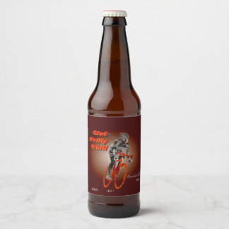 Etiqueta Para Botella De Cerveza No Frilly Chili, nombre y estilo
