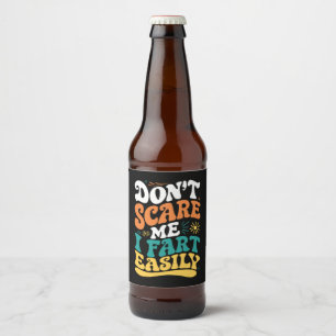 Etiqueta Para Botella De Cerveza No me asustes me tiro pedos fácilmente cita gracio