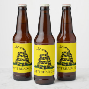 Etiqueta Para Botella De Cerveza No me enseñes la bandera de Gadsden