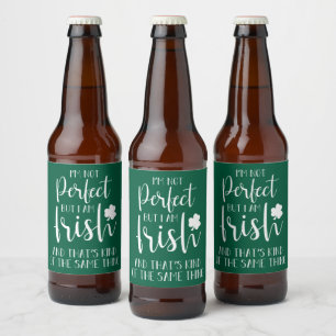Etiqueta Para Botella De Cerveza No Perfecto Pero Soy Irlandés   Cita del Día De Lo
