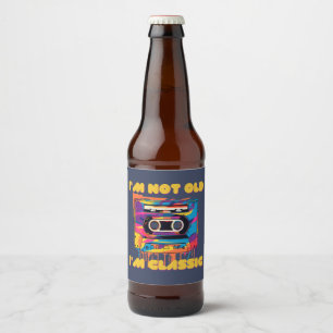 Etiqueta Para Botella De Cerveza No soy viejo, soy clásico, wpap, cassette