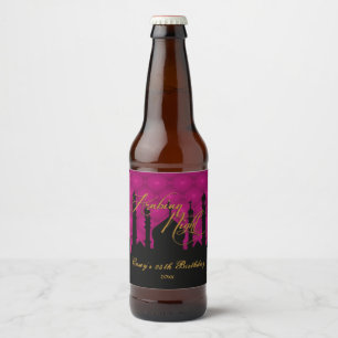 Etiqueta Para Botella De Cerveza Noches magentas, árabes magníficas