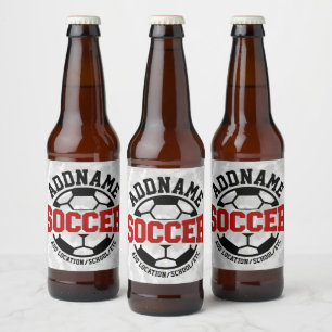 Etiqueta Para Botella De Cerveza NOMBRE DE ADD Personalizado Jugador de Fútbol Tipo