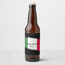 Etiqueta Para Botella De Cerveza Nombre de pila italiano Personalizado Bandera Colo