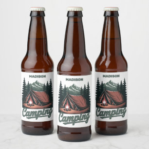 Etiqueta Para Botella De Cerveza Nombre Personalizado Camping