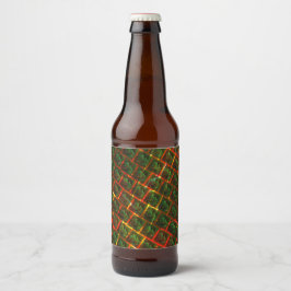 Etiqueta Para Botella De Cerveza 'Ojos verdes enmarcados', arañazos o ralladura roj