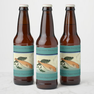 Etiqueta Para Botella De Cerveza Oomon-hata y Shiro-amadai - Impresión de pescado d