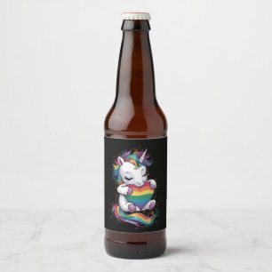 Etiqueta Para Botella De Cerveza Orgullo Gay Unicornio Bandera Arcoiris Lgbt