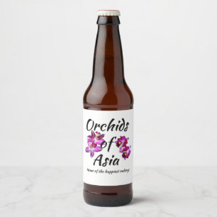 Etiqueta Para Botella De Cerveza Orquídeas de Asia