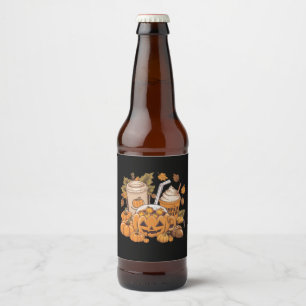 Etiqueta Para Botella De Cerveza Otoño Familia Halloween Día de Acción de Gracias L