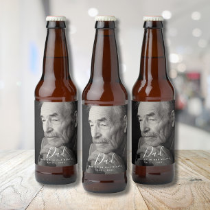 Etiqueta Para Botella De Cerveza Padre Celebración de la Vida Recuerdo Funeral Papá