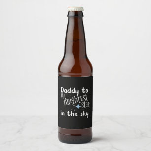 Etiqueta Para Botella De Cerveza Papá del Día del Padre a la estrella más brillante