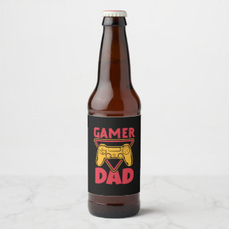 Etiqueta Para Botella De Cerveza Papá jugador del día del padre