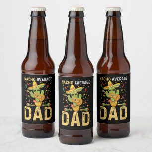 Etiqueta Para Botella De Cerveza Papá Mexicano Nacho Promedio Cinco De Mayo Daddy 