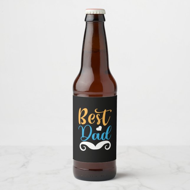 Etiqueta Para Botella De Cerveza Papi Gift Best Dad (Anverso)