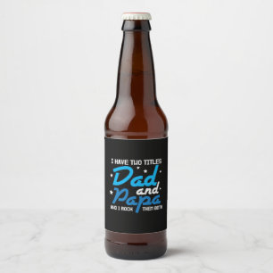 Etiqueta Para Botella De Cerveza Papi Regalo A Papá Y Papá Los Rock