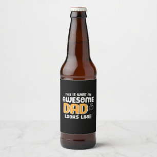Etiqueta Para Botella De Cerveza Papi Regalo Cómo Se Ve Un Papá Increíble