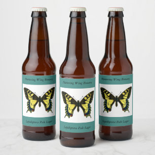 Etiqueta Para Botella De Cerveza Papilio machaon - Mariposa de cola de cigalas del
