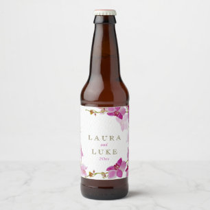 Etiqueta Para Botella De Cerveza Paraíso Orquídea