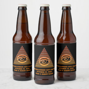Etiqueta Para Botella De Cerveza Paranormal Todos viendo el ojo de la Providencia E