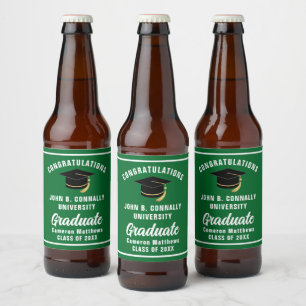 Etiqueta Para Botella De Cerveza Partido de Graduación de Personalizados de Graduad
