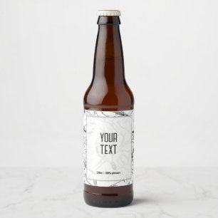 Etiqueta Para Botella De Cerveza Patrón de arte lineal de aves norteamericanas mini