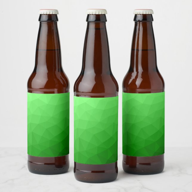 Etiqueta Para Botella De Cerveza Patrón luminoso de malla geométrica de gradiente v (Botellas)