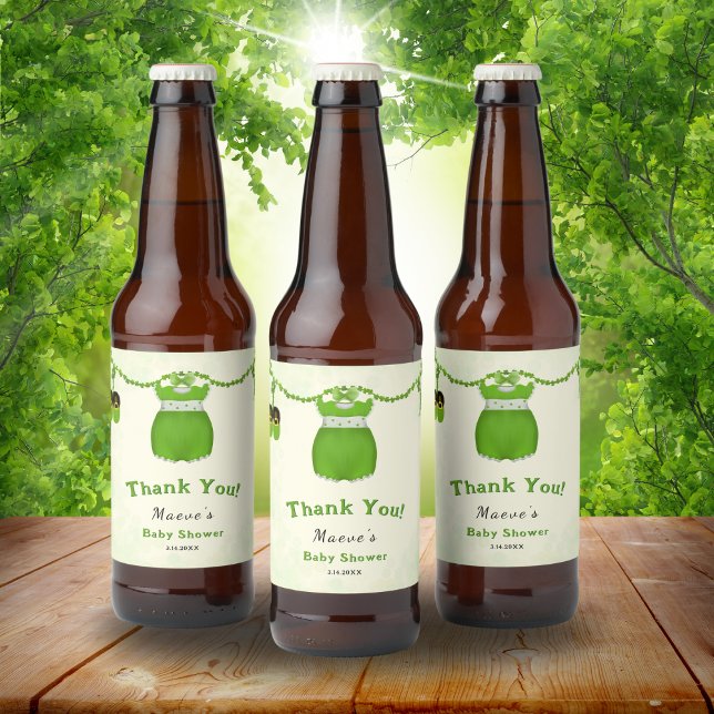 Etiqueta Para Botella De Cerveza Pequeño Lucky One Shamrock Bebé (Subido por el creador)