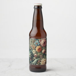 Etiqueta Para Botella De Cerveza Peril barroco - Pilar floral gótico