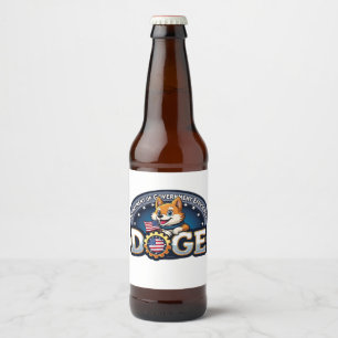 Etiqueta Para Botella De Cerveza Perro Perro De Eficiencia Del Departamento De Efic