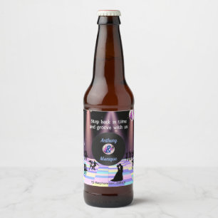 Etiqueta Para Botella De Cerveza Personalizable Disco Boda