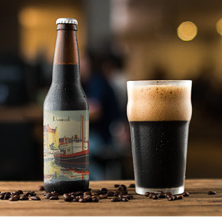 Etiqueta Para Botella De Cerveza Personalizable Poster de Viajes de Dinamarca