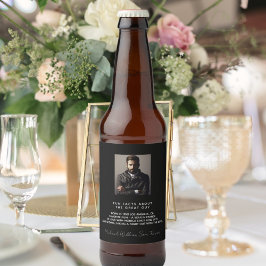 Etiqueta Para Botella De Cerveza Personalizado de cumpleaños foto datos divertidos 