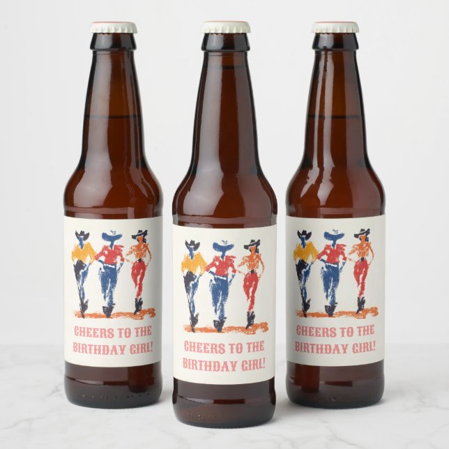 Etiqueta Para Botella De Cerveza Personalizado de la fiesta de cumpleaños de la niñ (Botellas)