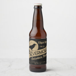 Etiqueta Para Botella De Cerveza Personalizado gótico vintage Raven Halloween perso